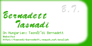 bernadett tasnadi business card